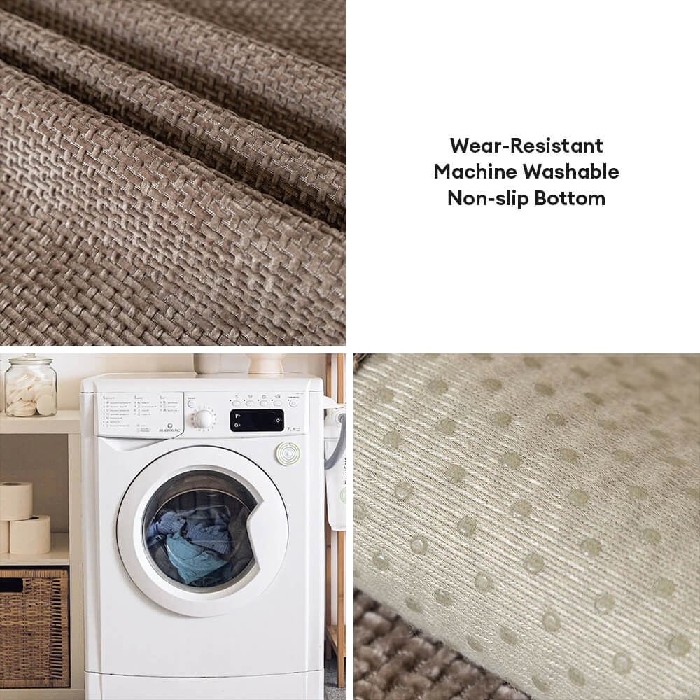 All-Season Modern Tweed Woven Chenille Anti-Slip Outdoor... lifestyle and size view 17 | Petix pet supplies for dogs and cats