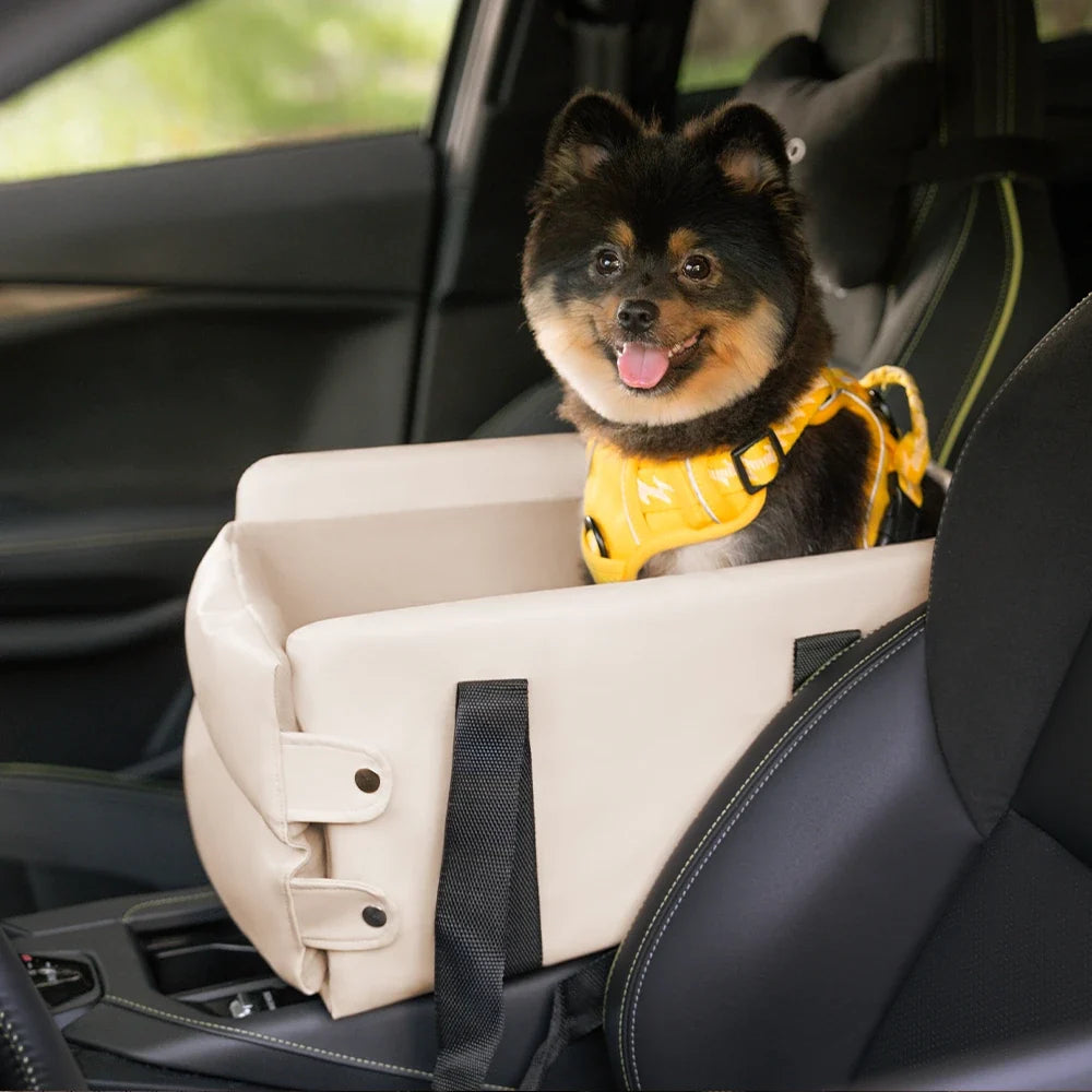 Portable Travel Faux Leather Waterproof Center Console Pet Car Seat... detail view 9 | Petix pet supplies for dogs and cats