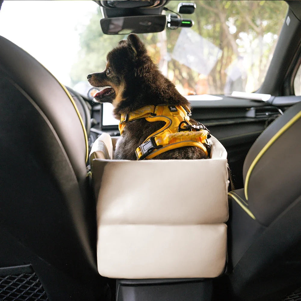 Portable Travel Faux Leather Waterproof Center Console Pet Car Seat... detail view 10 | Petix pet supplies for dogs and cats