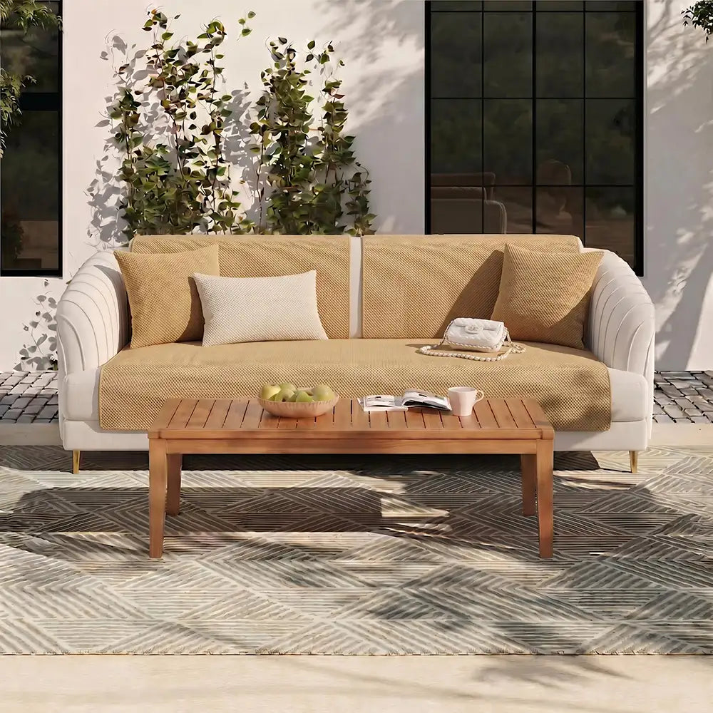 Simple Solid Colour Plush Furniture Protector Outdoor Couch Cover - C... detail view 9 | Petix pet supplies for dogs and cats