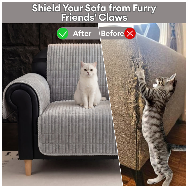 One-Piece Cozy Flannel Sofa Protection Non-Slip Recliner Couch Cover... detail view 20 | Petix pet supplies for dogs and cats