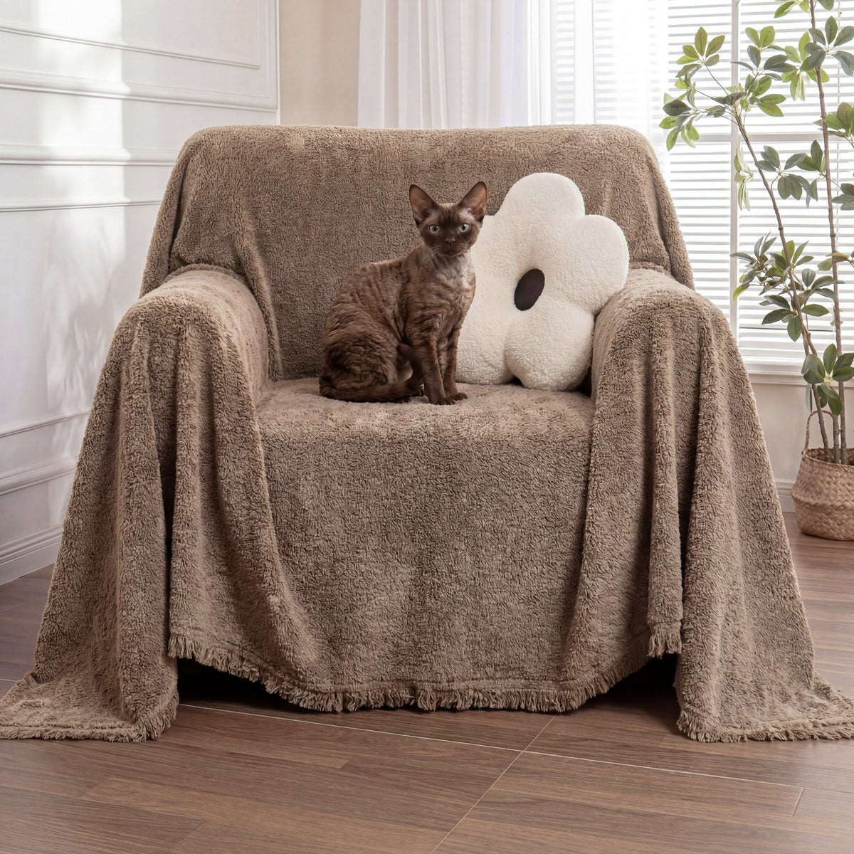 Soft Plush Water-resistant Multi-Purpose Furniture Protection Armcha... detail view 12 | Petix pet supplies for dogs and cats