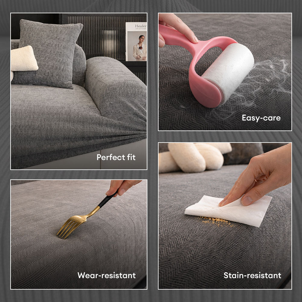Herringbone Full Coverage Scratch-Resistant Sofa Protection Magic Str... detail view 7 | Petix pet supplies for dogs and cats