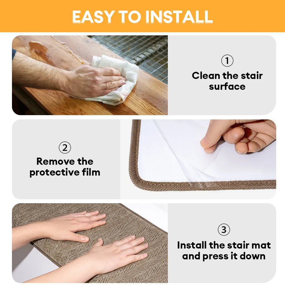 Herringbone Wear-Resistant Stair Protection Tape Free Carpet Stair Tr... detail view 8 | Petix pet supplies for dogs and cats