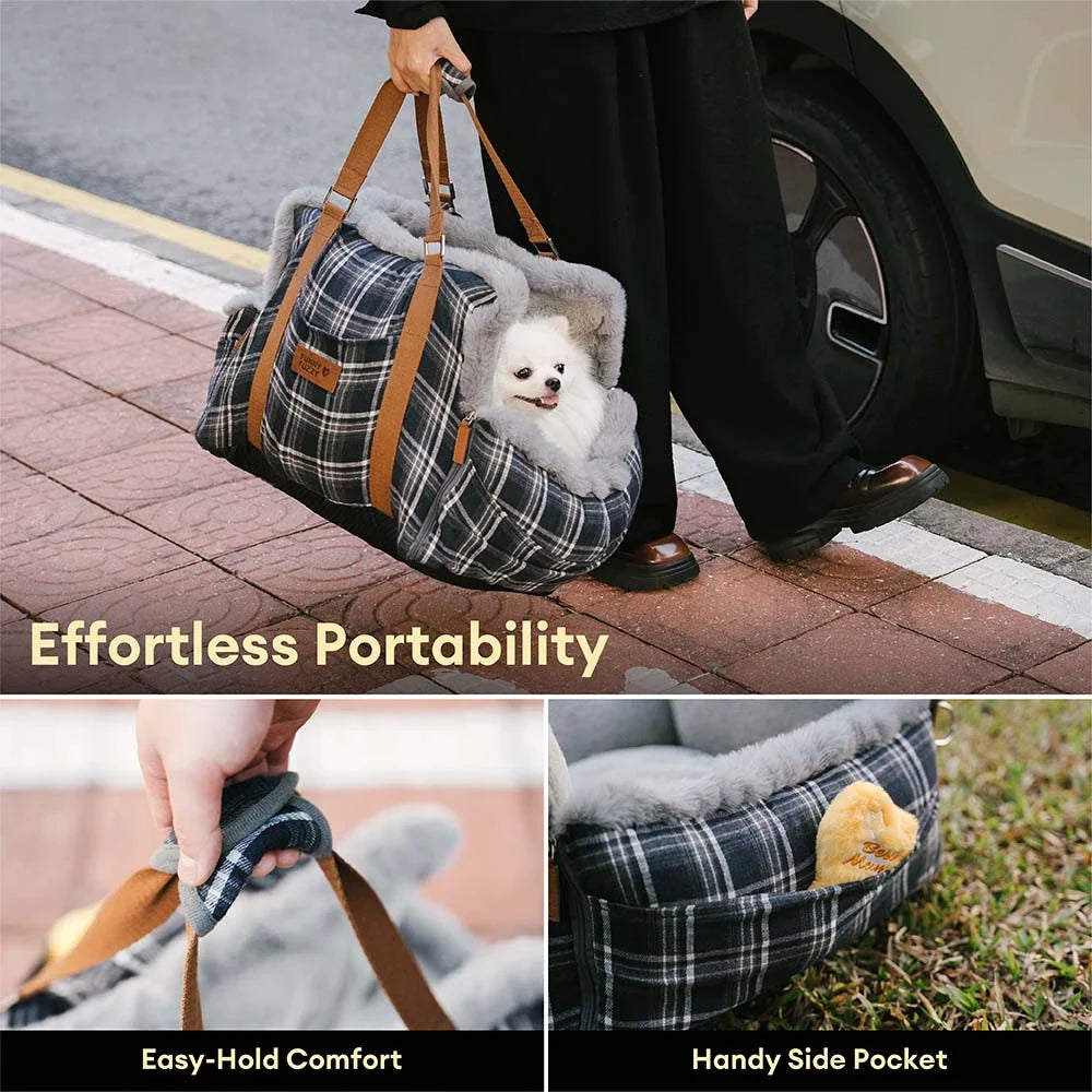 3 in 1 Fluffy Warmth Safe Dog Booster Car Seat Bed - Winter Cruiser... detail view 5 | Petix pet supplies for dogs and cats
