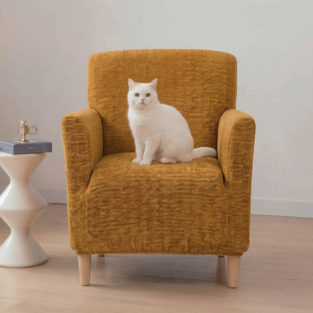 Herringbone Full Coverage Comfortable Scratch-Resistant... lifestyle and size view 22 | Petix pet supplies for dogs and cats