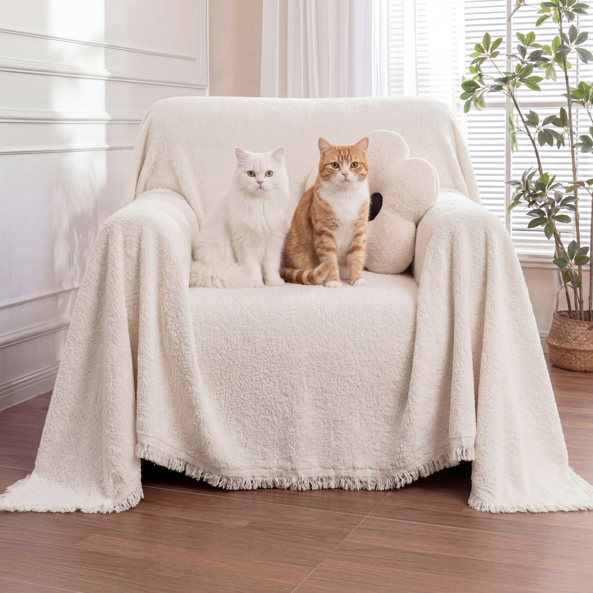 Soft Plush Water-resistant Multi-Purpose Furniture Protection Armchai... detail view 3 | Petix pet supplies for dogs and cats