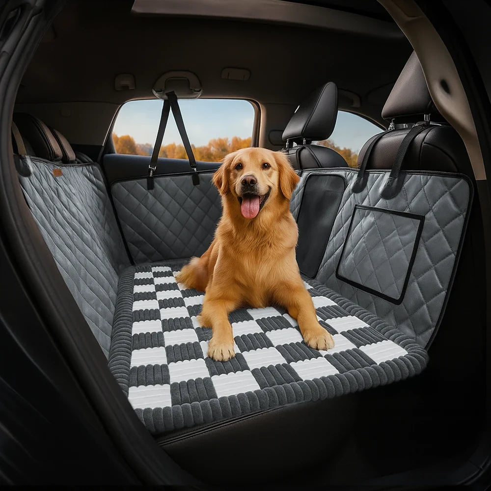 Premium Faux Leather Water-repellent Hammock Dog Car Seat Cover - Ri... detail view 17 | Petix pet supplies for dogs and cats
