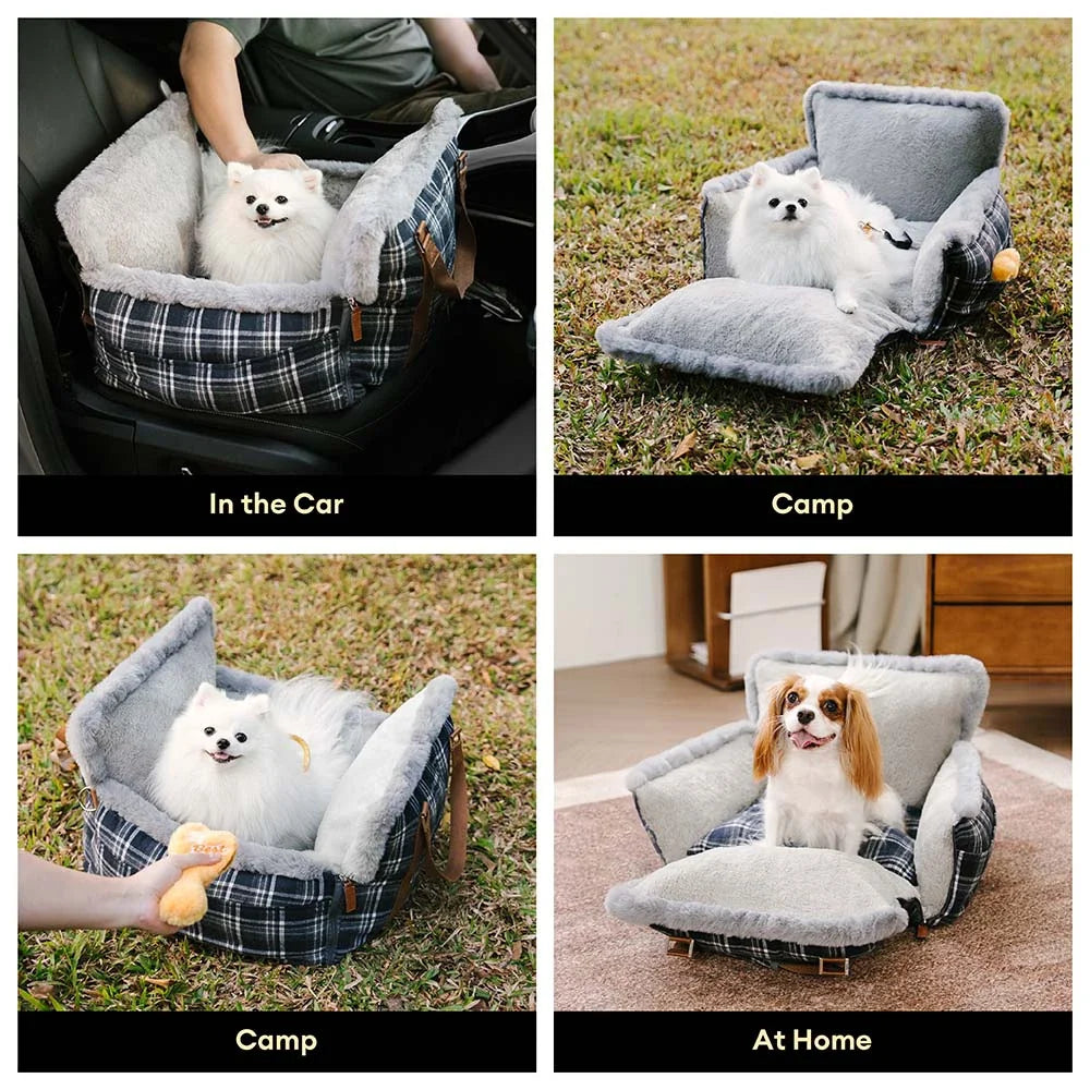 3 in 1 Fluffy Warmth Safe Dog Booster Car Seat Bed - Winter Cruiser... detail view 8 | Petix pet supplies for dogs and cats