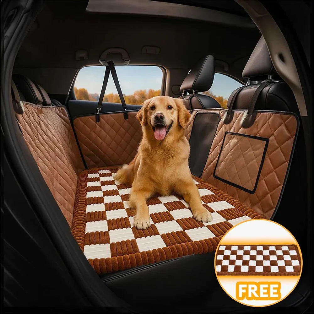Premium Faux Leather Water-repellent Hammock Dog Car Seat Cover... main product image | Petix pet supplies for dogs and cats