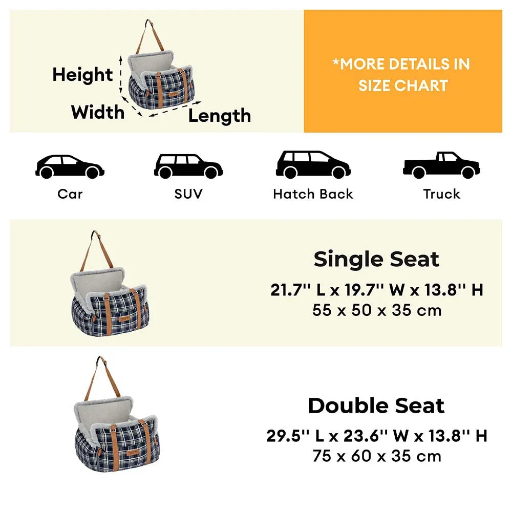 3 in 1 Fluffy Warmth Safe Dog Booster Car Seat Bed - Winter Cruiser... detail view 9 | Petix pet supplies for dogs and cats
