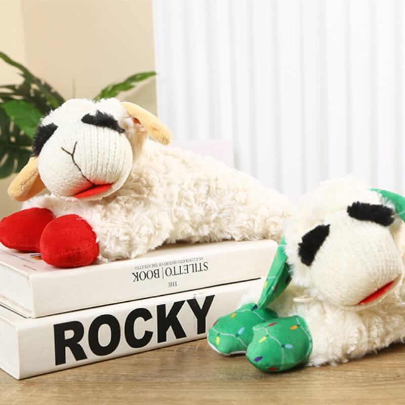 Plush Lamb Squeaker Toy Dog Interactive Toys - Dog Toys lifestyle and size view 6 | Petix pet supplies for dogs and cats