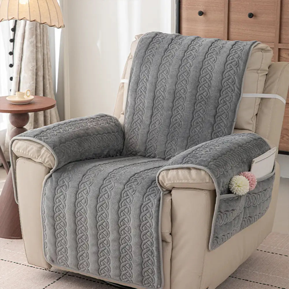 All-Season Scratch-Resistant Non-Slip Recliner Couch Cover with Elast... detail view 3 | Petix pet supplies for dogs and cats