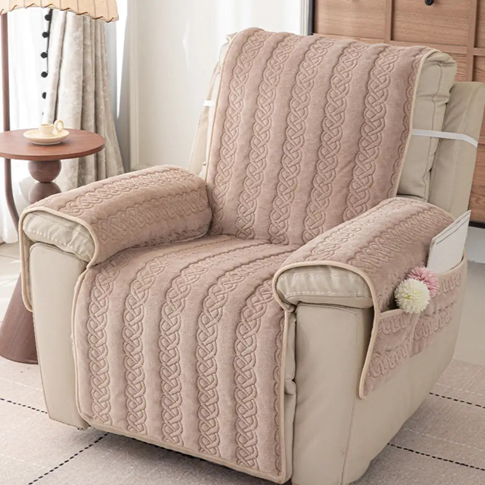 All-Season Scratch-Resistant Non-Slip Recliner Couch Cov... lifestyle and size view 10 | Petix pet supplies for dogs and cats