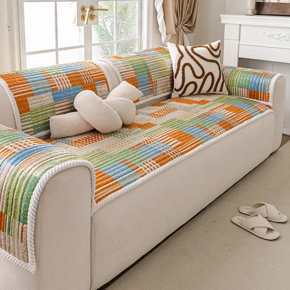 Artistic Line Quilted Comfortable Sofa Protection Non-Slip Couch Cove... detail view 4 | Petix pet supplies for dogs and cats