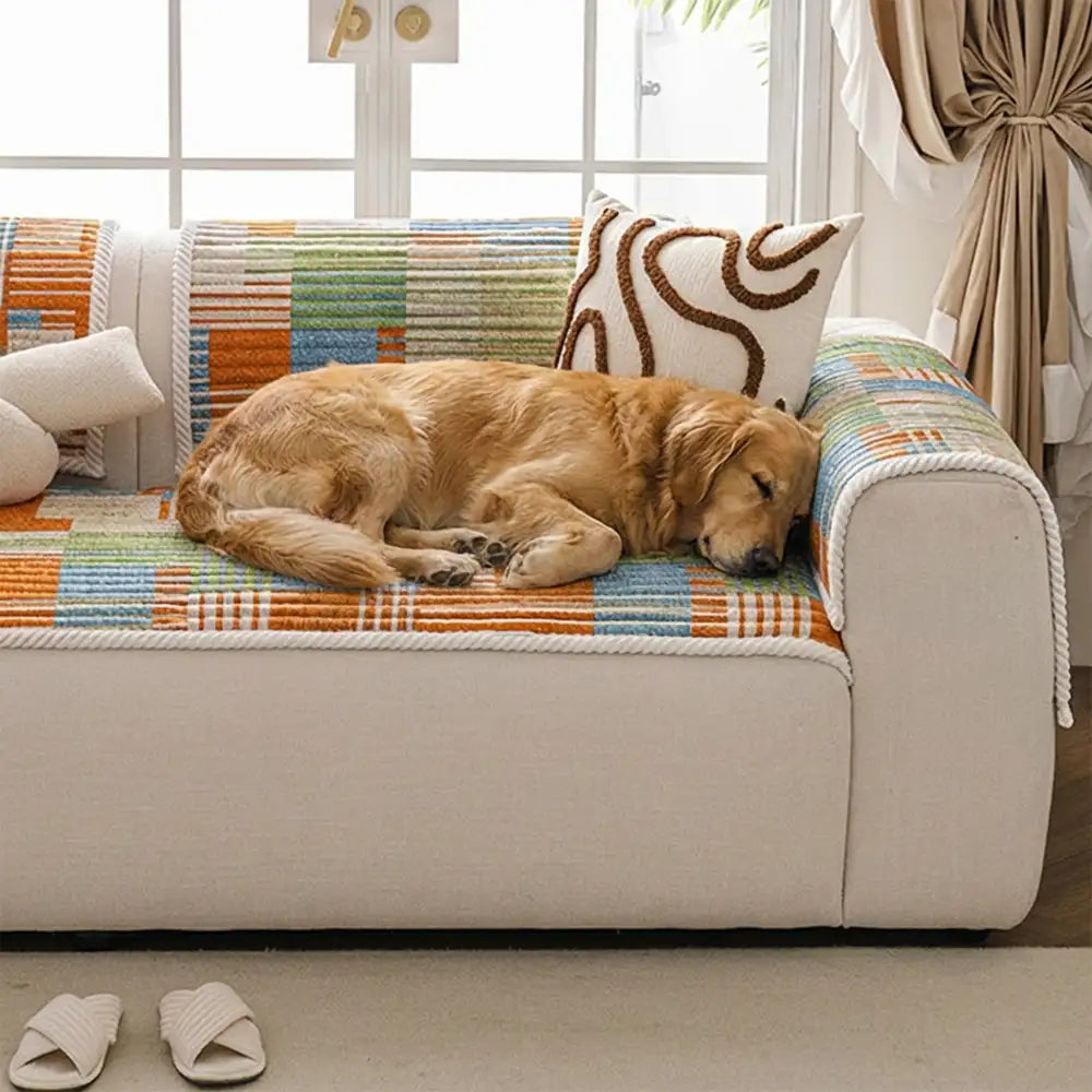 Artistic Line Quilted Comfortable Sofa Protection Non-Slip Couch Cove... detail view 9 | Petix pet supplies for dogs and cats