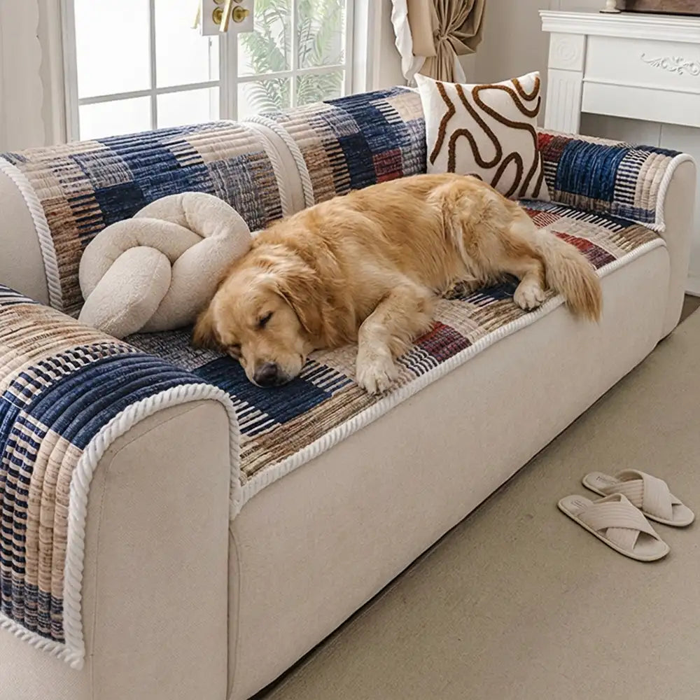 Artistic Line Quilted Comfortable Sofa Protection Non-Slip Couch Cove... detail view 8 | Petix pet supplies for dogs and cats