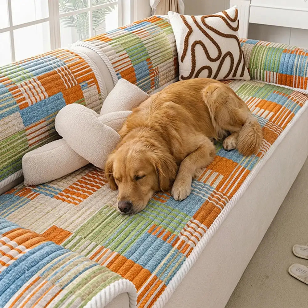 Artistic Line Quilted Comfortable Sofa Protection Non-Slip Couch Cove... detail view 6 | Petix pet supplies for dogs and cats