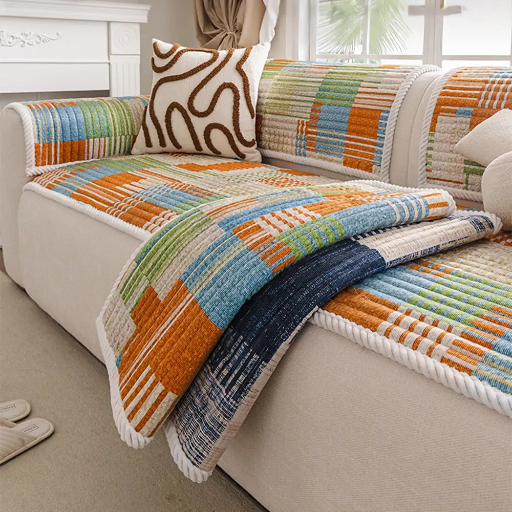 Artistic Line Quilted Comfortable Sofa Protection Non-Slip Couch Cove... detail view 3 | Petix pet supplies for dogs and cats