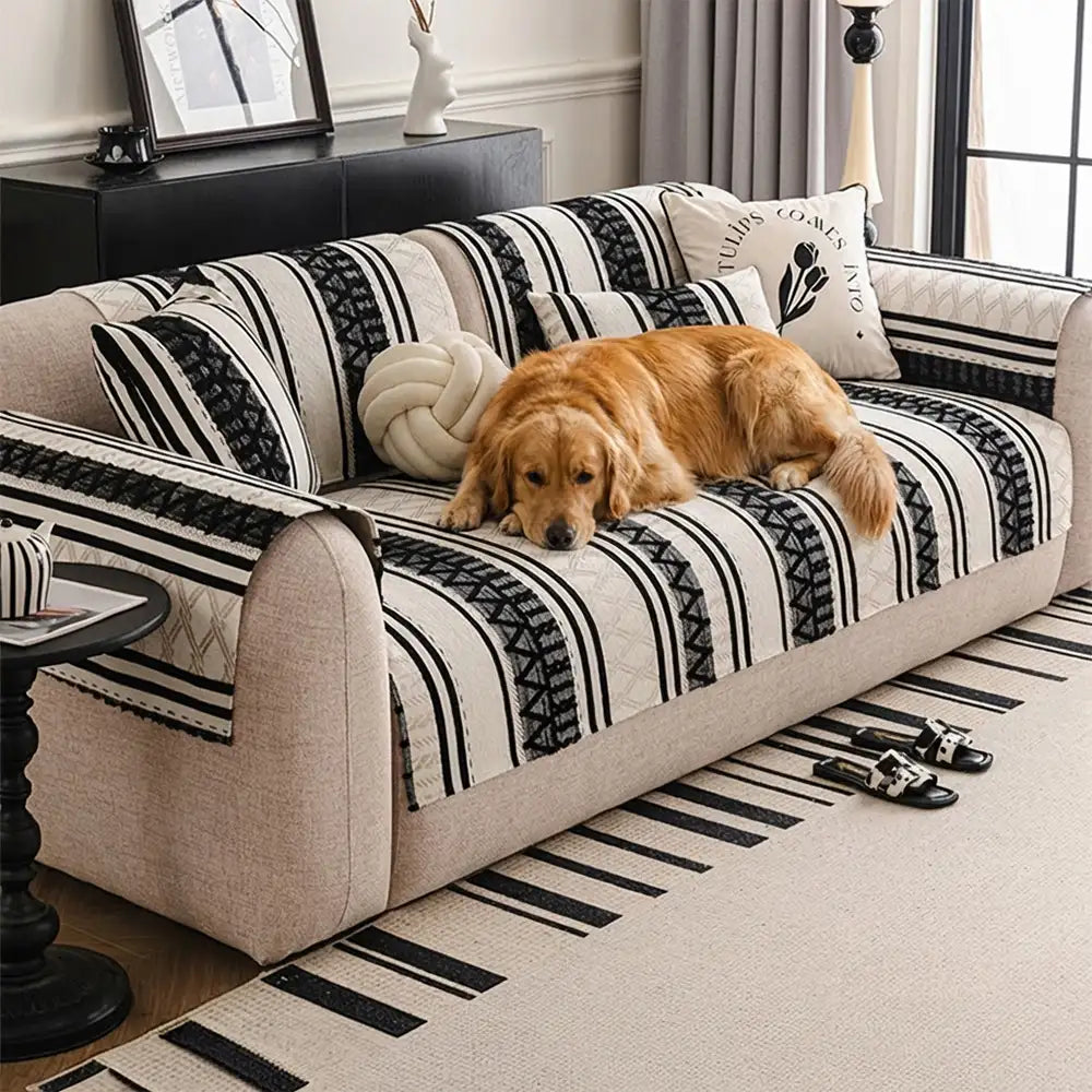 Bohemian Chenille Scratch-Resistant Durable Furniture Protection Couc... detail view 6 | Petix pet supplies for dogs and cats
