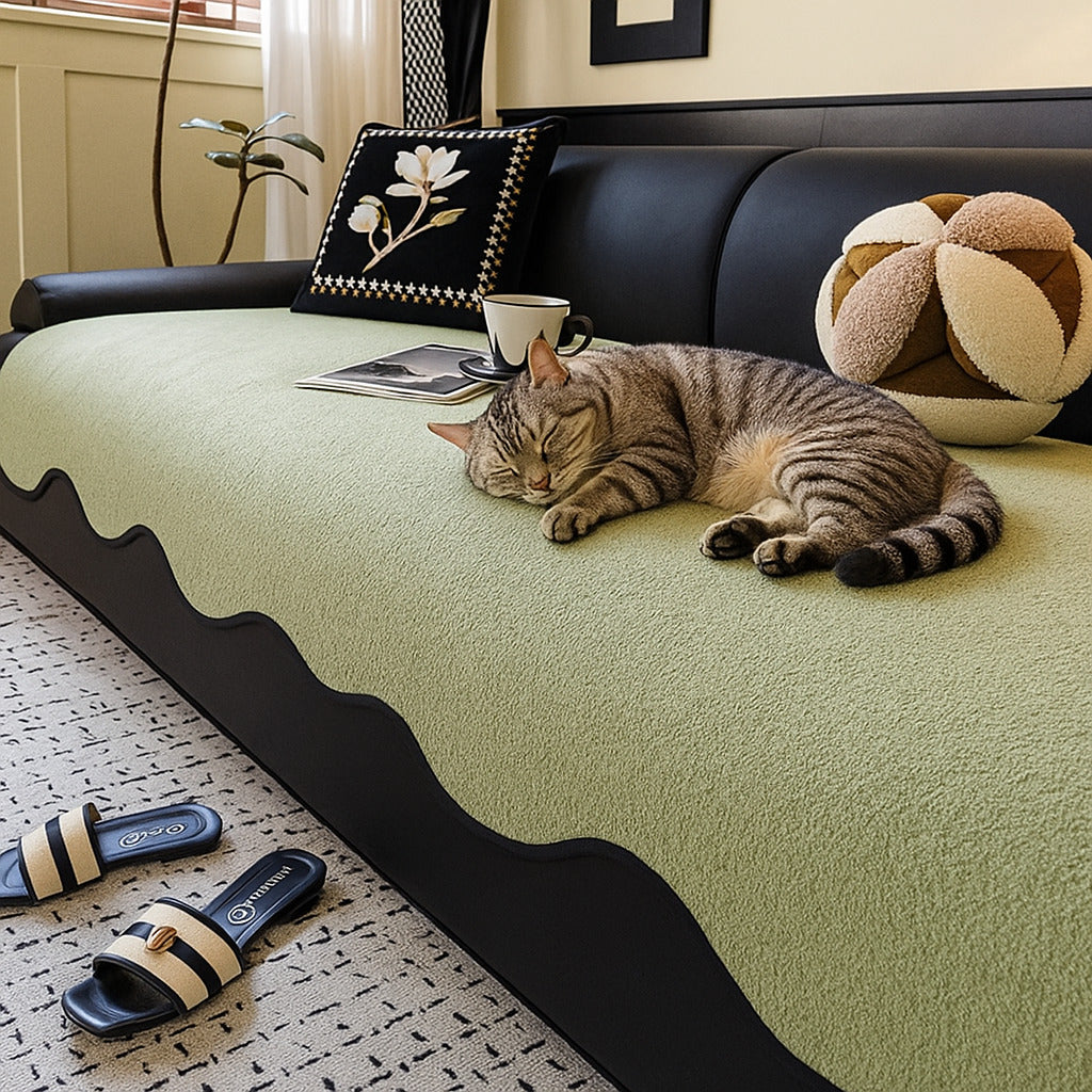 Water-repellent Teddy Fleece Non-Slip Straight Couch Cover - Couch Cover detail view 8 | Petix pet supplies for dogs and cats