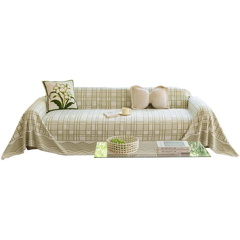 Checkered Pattern Breathable Chenille Sofa Protection Couch Cove... main product image | Petix pet supplies for dogs and cats