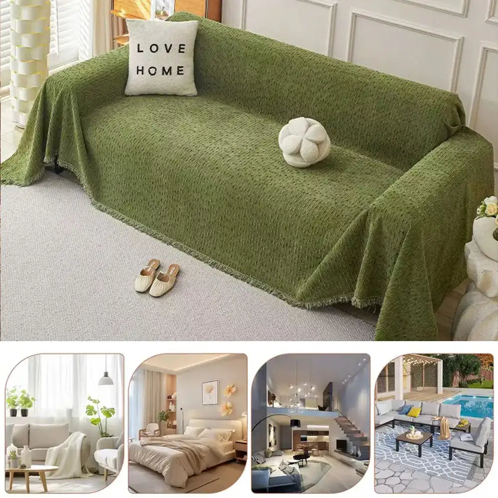 Chenille Jacquard Scratch-Resistant Sofa Protector Couch Cover - Couc... detail view 7 | Petix pet supplies for dogs and cats