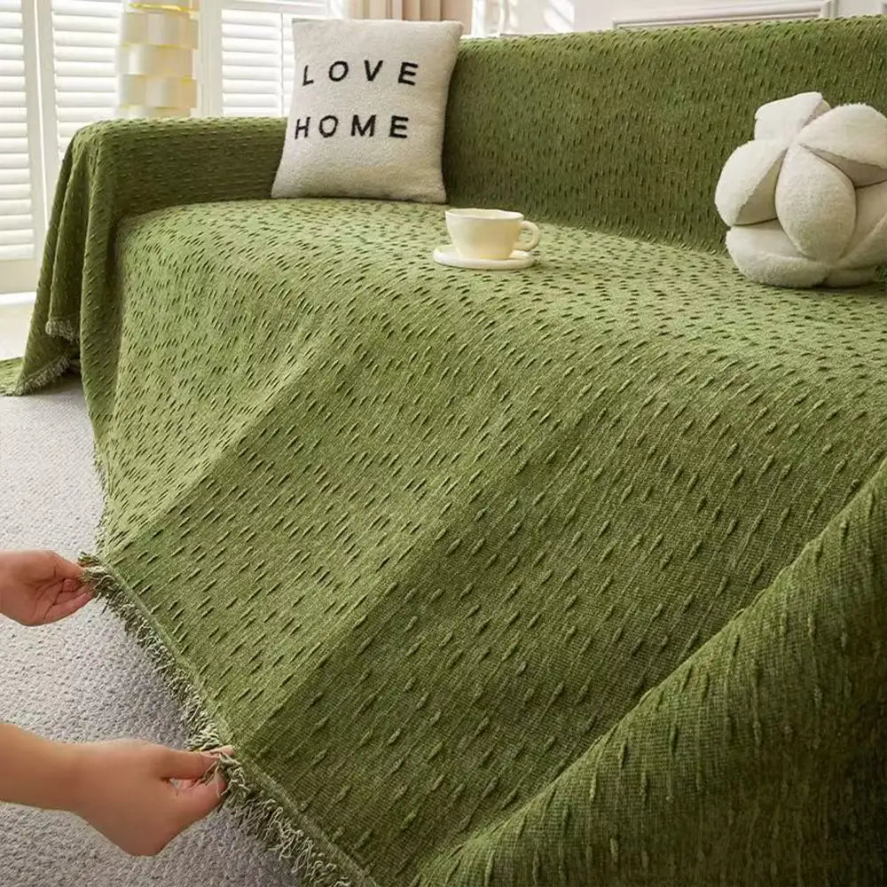 Chenille Jacquard Scratch-Resistant Sofa Protector Couch Cover - Couc... detail view 2 | Petix pet supplies for dogs and cats
