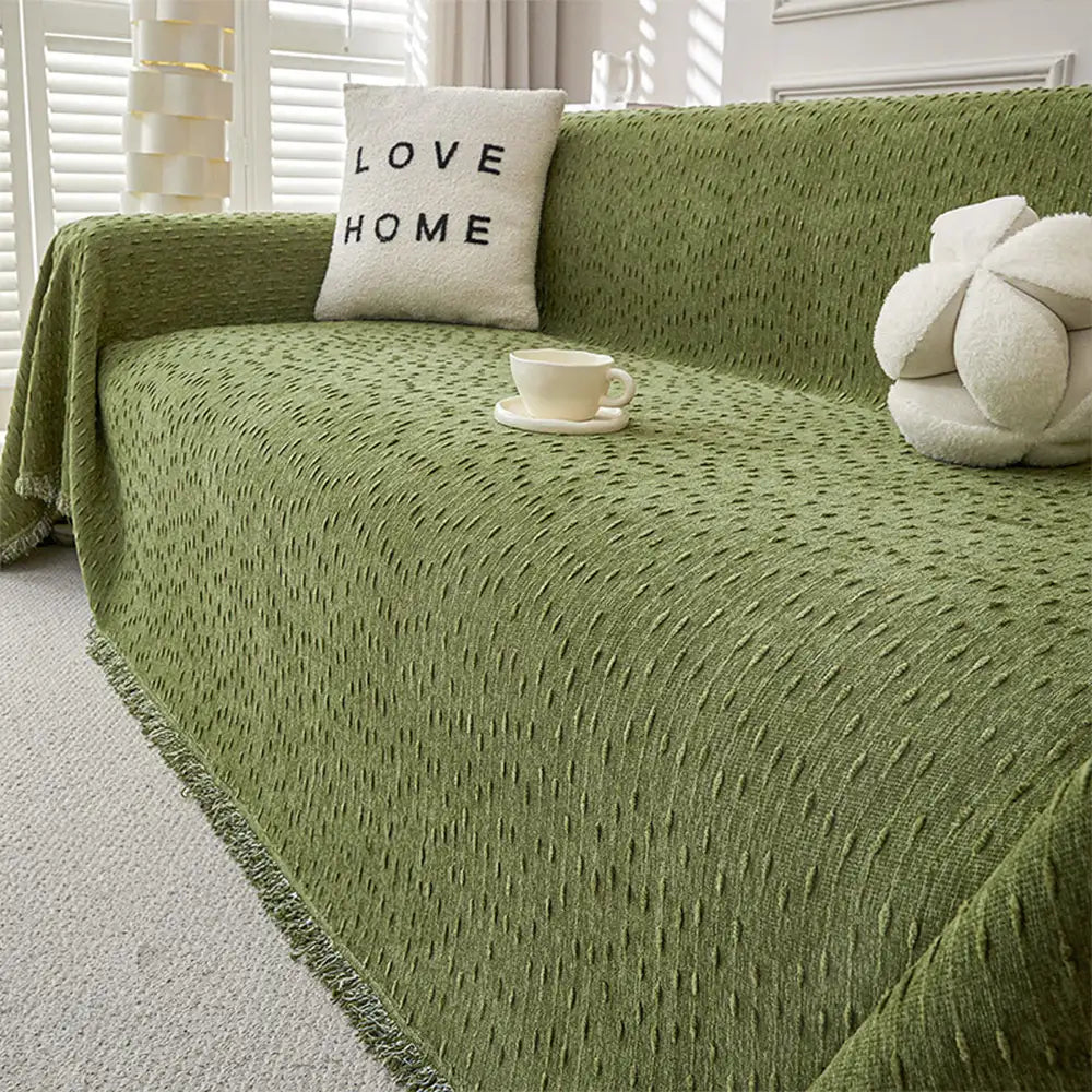 Chenille Jacquard Scratch-Resistant Sofa Protector Couch Cover - Couc... detail view 3 | Petix pet supplies for dogs and cats