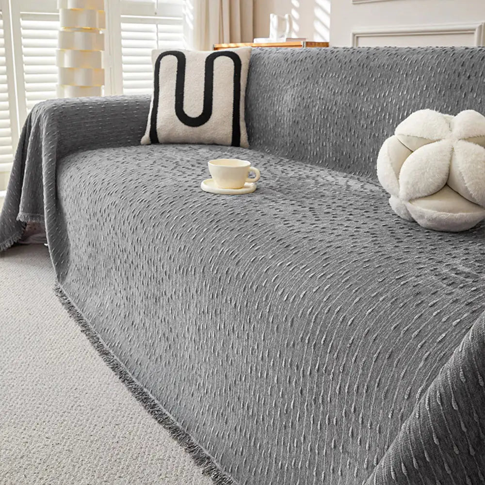 Chenille Jacquard Scratch-Resistant Sofa Protector Couch Cover - Couc... detail view 6 | Petix pet supplies for dogs and cats