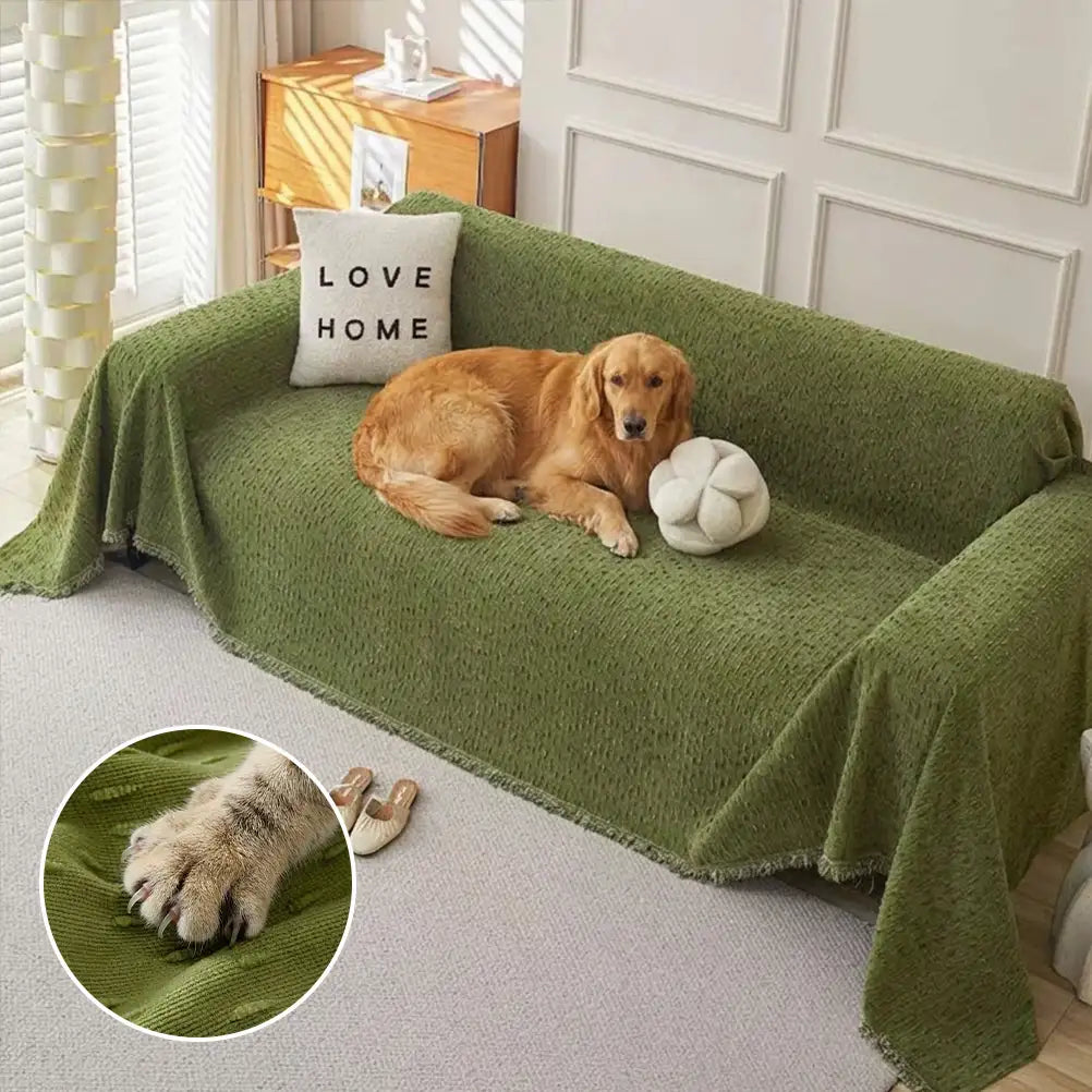 Chenille Jacquard Scratch-Resistant Sofa Protector Couch Cover - Couc... detail view 5 | Petix pet supplies for dogs and cats