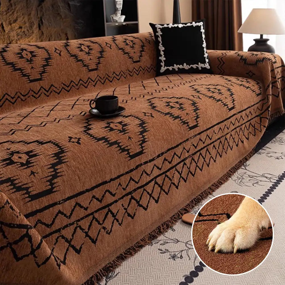 Chenille Retro Durable Scratch-resistant Sofa Protection Couch Cover... detail view 6 | Petix pet supplies for dogs and cats