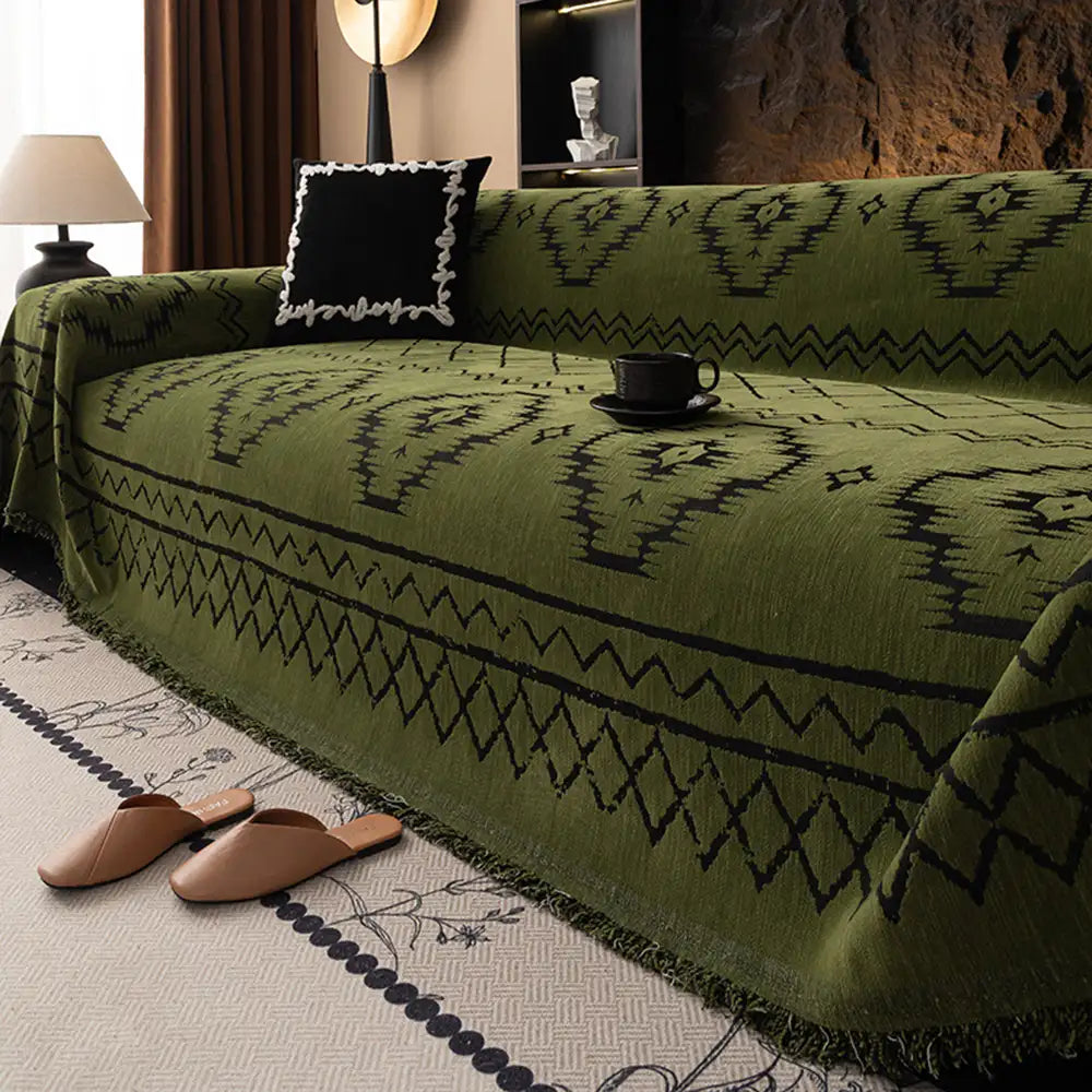 Chenille Retro Durable Scratch-resistant Sofa Protection... lifestyle and size view 11 | Petix pet supplies for dogs and cats