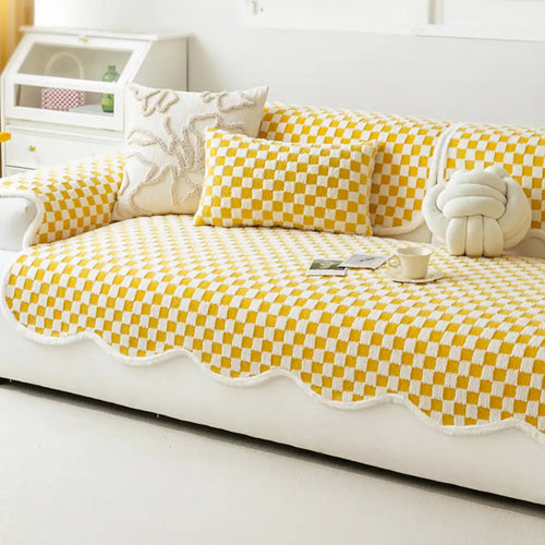 Classic Checkerboard Plush Comfortable Scratch-Resistant Non-Slip Cou... detail view 2 | Petix pet supplies for dogs and cats