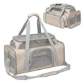 Classic Diamond Pattern Portable Cat Carrier Large-Capacity Expandabl... detail view 8 | Petix pet supplies for dogs and cats