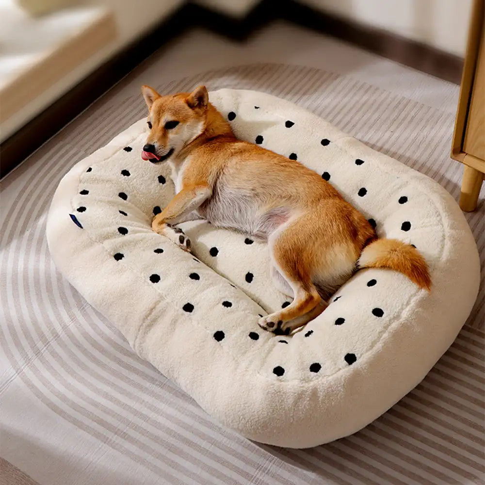Cookie Plush Winter Warm Cozy Deep Sleep Dog Bed - Dog Beds detail view 3 | Petix pet supplies for dogs and cats