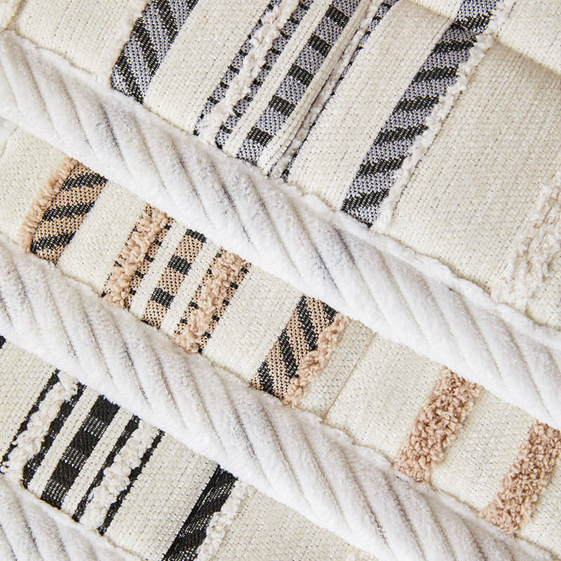 Cozy Chenille Striped Plush Sofa Protector Pet Mat Non-slip Couch Cov... detail view 9 | Petix pet supplies for dogs and cats