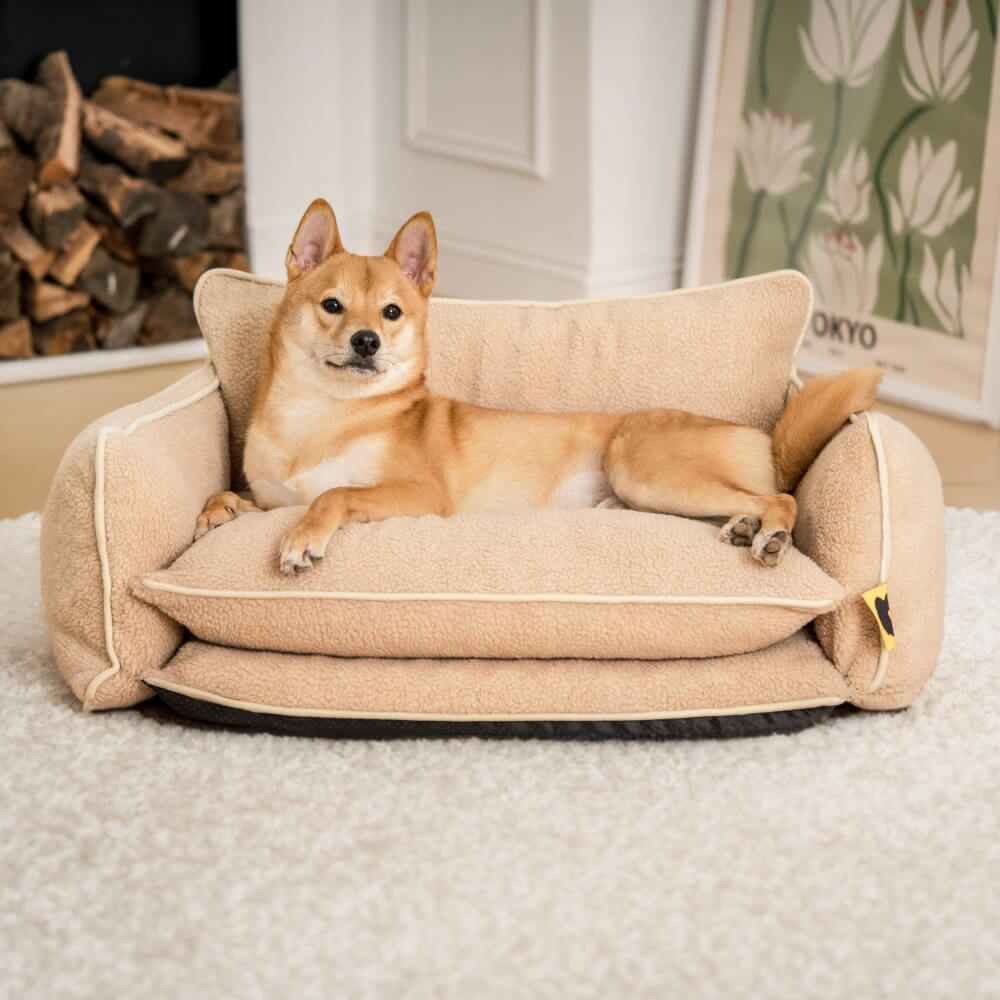 Bed Cover - Soft Faux Lambswool Double Layer Dog & Cat Sofa Bed - Bed... detail view 3 | Petix pet supplies for dogs and cats