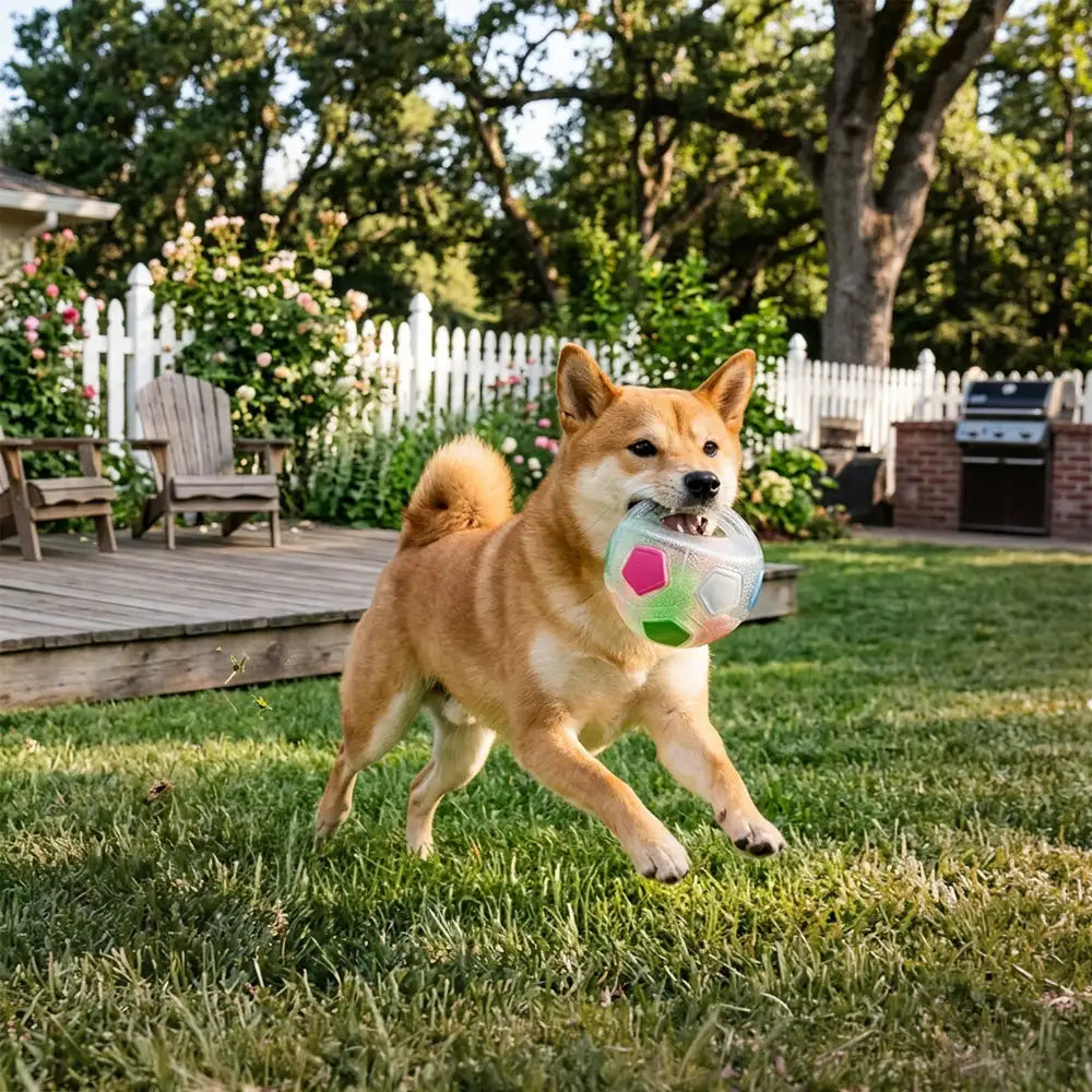 Dog Soccer Ball with Handle Floating Chew Toy - Dog Toys main product image | Petix pet supplies for dogs and cats