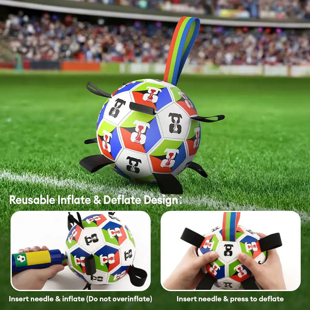 Dog Soccer Ball with Straps Interactive Toy - Dog Toys detail view 5 | Petix pet supplies for dogs and cats