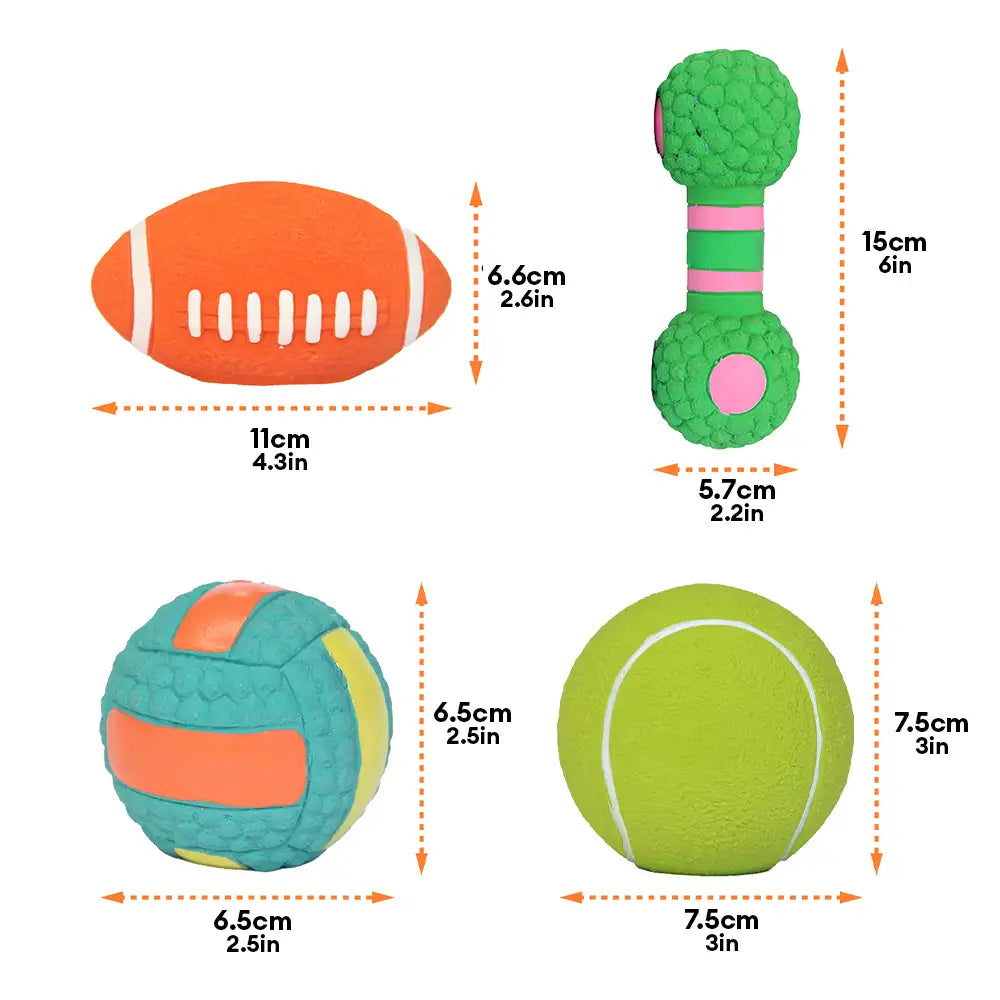 Durable Latex Teething With Squeaker Dog Chew Toy - Dog Toys detail view 6 | Petix pet supplies for dogs and cats