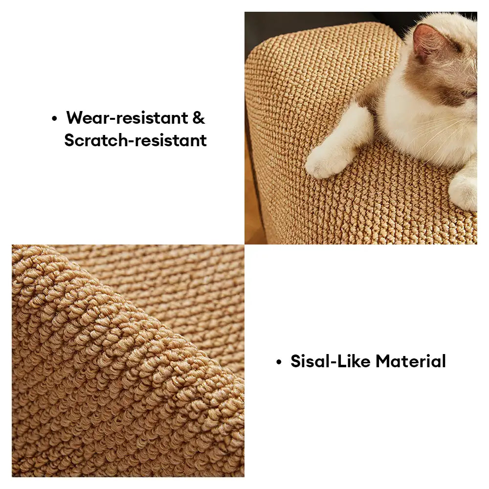 Adjustable Faux Sisal Scratch-Resistant Sofa Armrest Protector Cover... detail view 5 | Petix pet supplies for dogs and cats