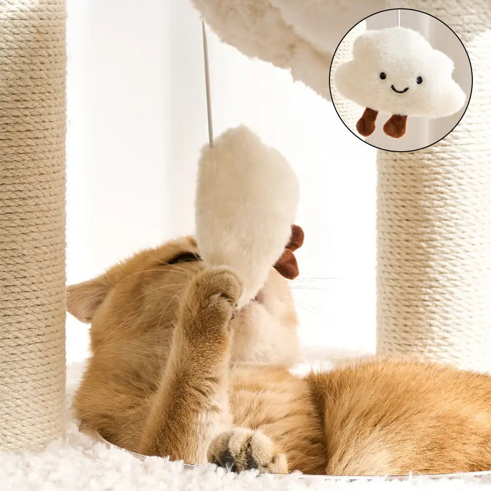 Flower Multi-Level Cat Climbing Frame Scratching Post Cat Tree with... detail view 10 | Petix pet supplies for dogs and cats