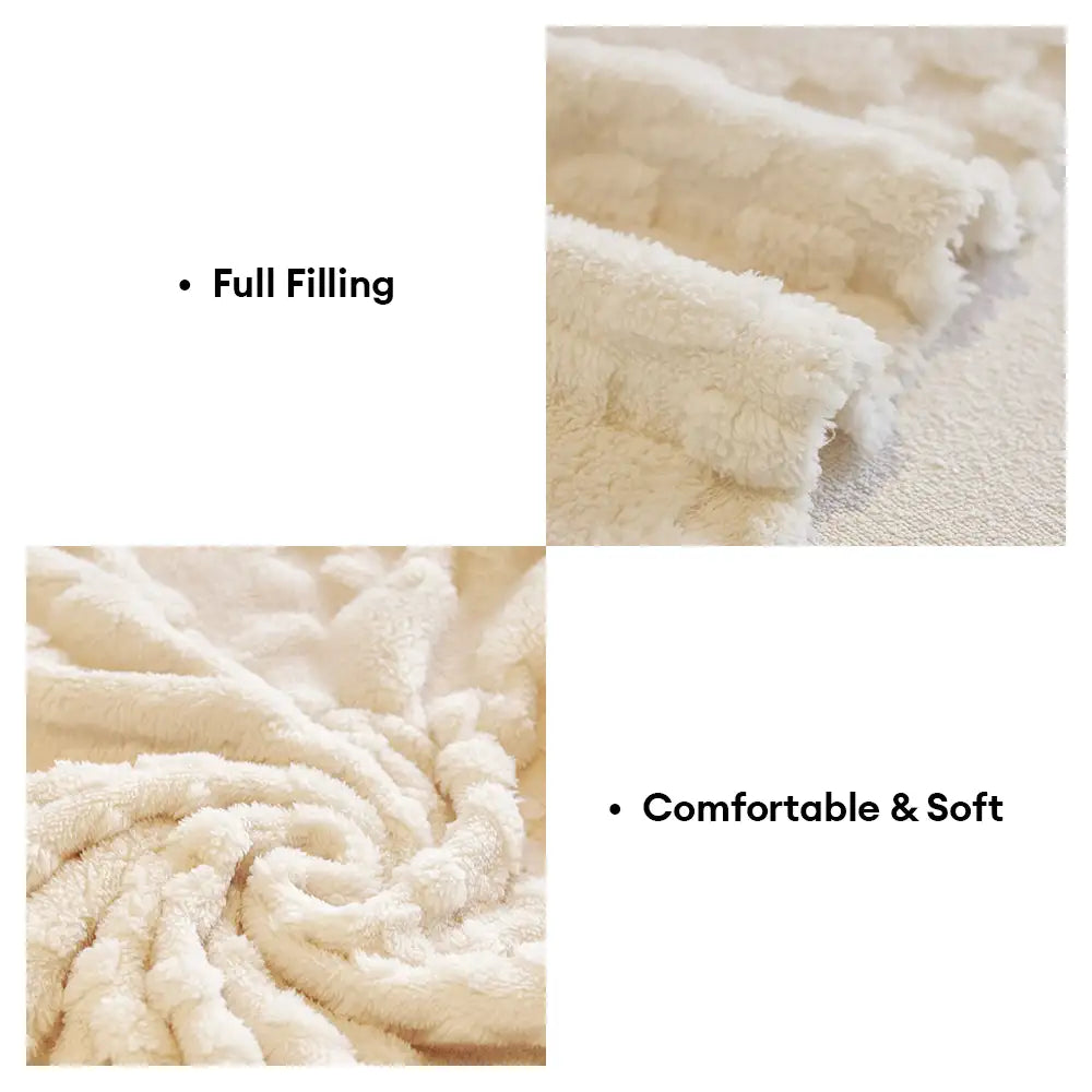 Fluffy Jacquard Velvet Scratch-Resistant Thickened Sofa Blanket Couc... detail view 11 | Petix pet supplies for dogs and cats