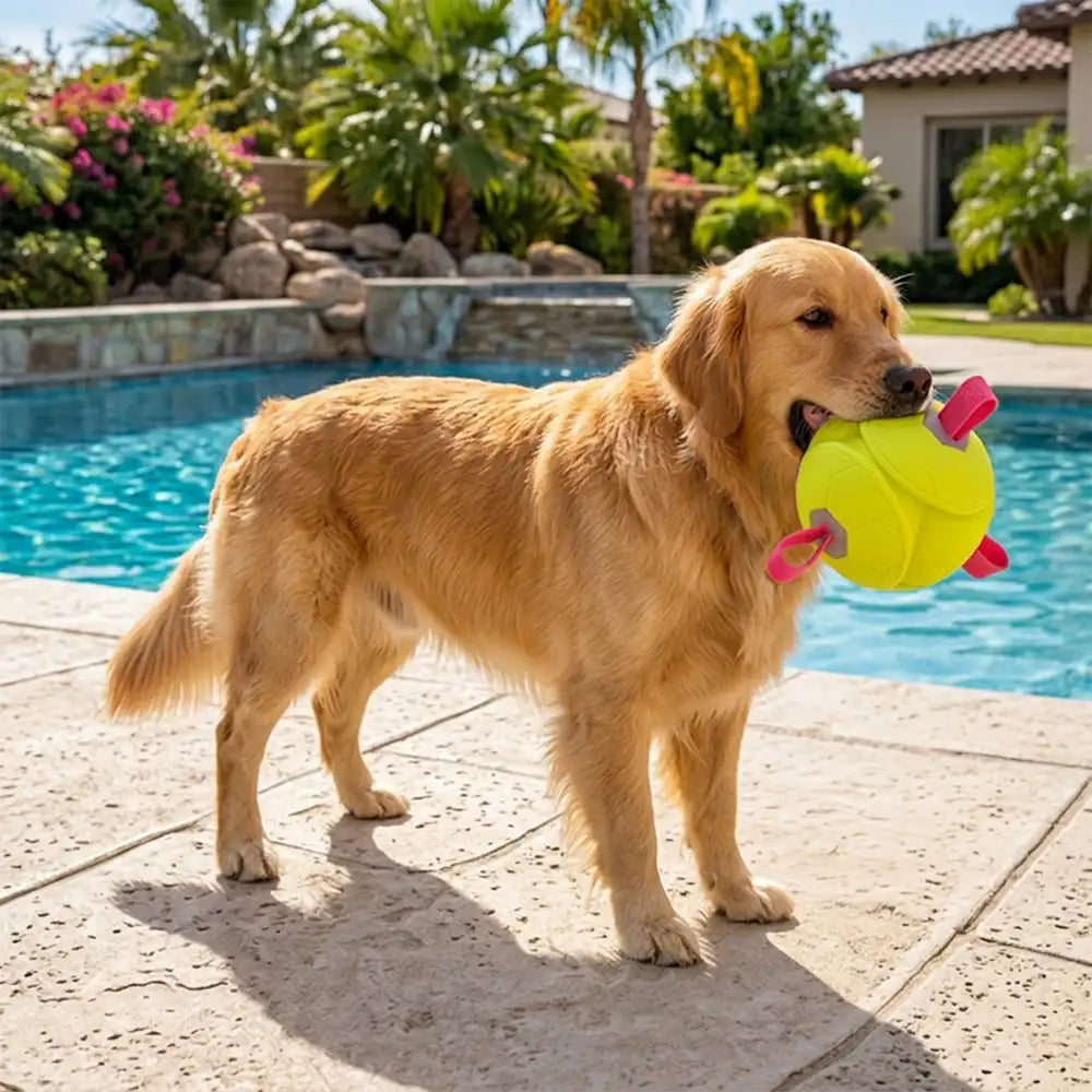 Football Floating Dog Toy with Straps - Dog Toys detail view 3 | Petix pet supplies for dogs and cats