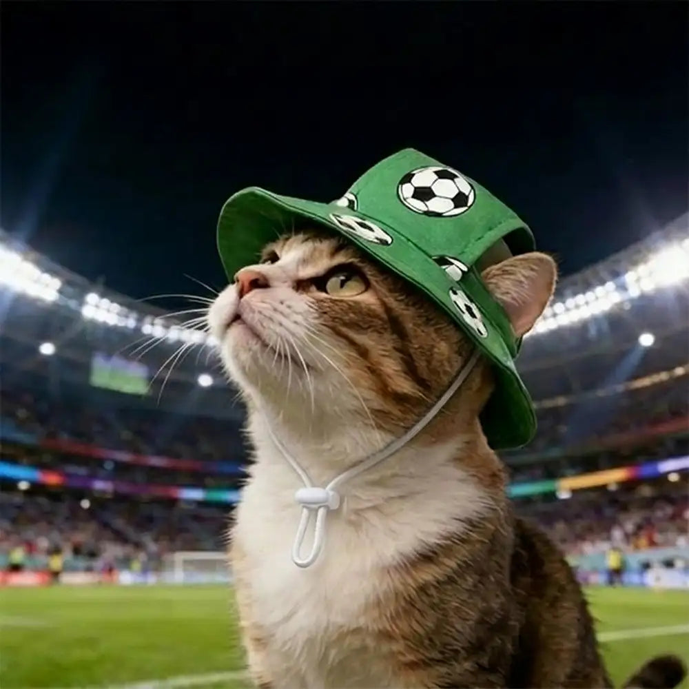 Football Pattern Pet Hat - Dog Apparel detail view 2 | Petix pet supplies for dogs and cats
