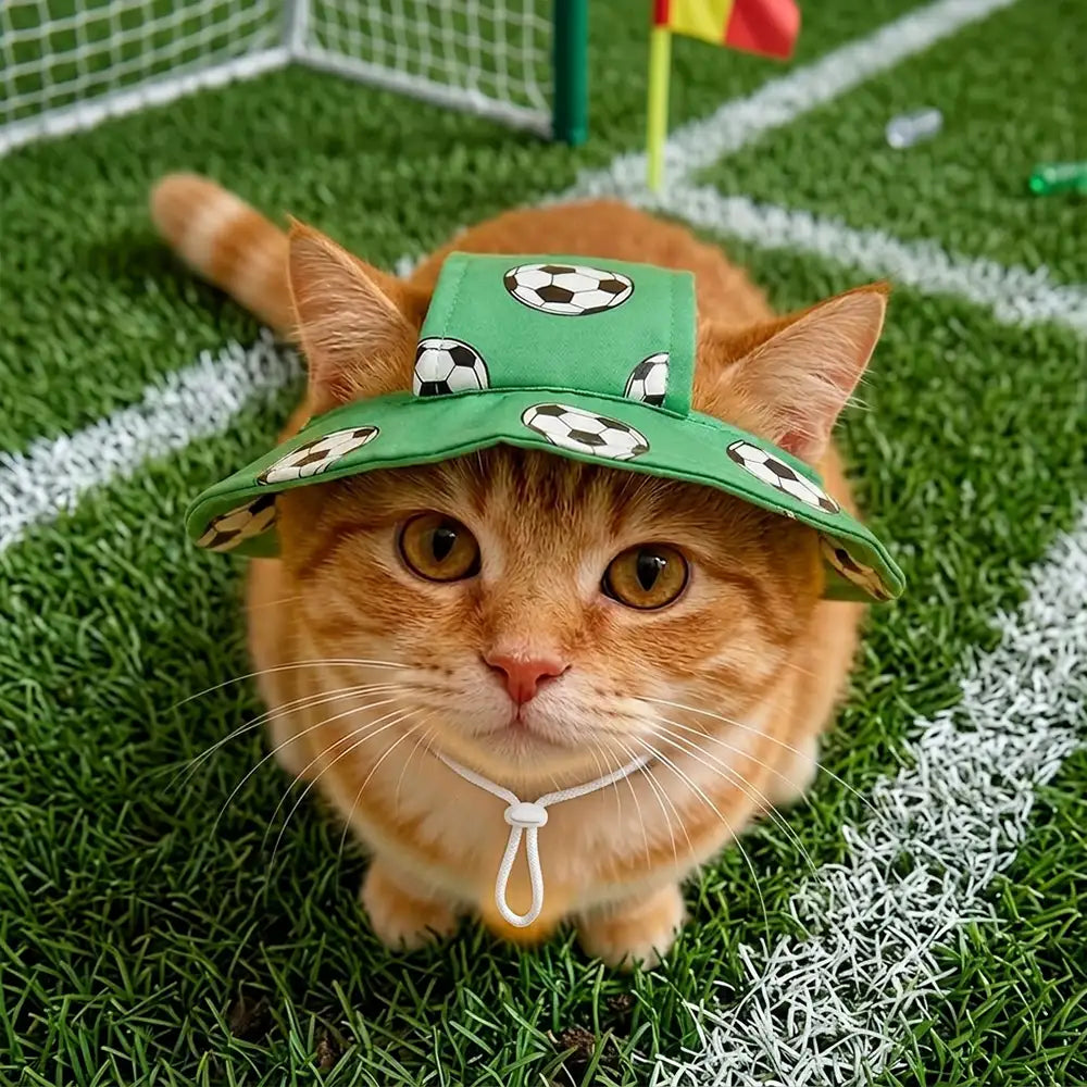 Football Pattern Pet Hat - Dog Apparel detail view 3 | Petix pet supplies for dogs and cats