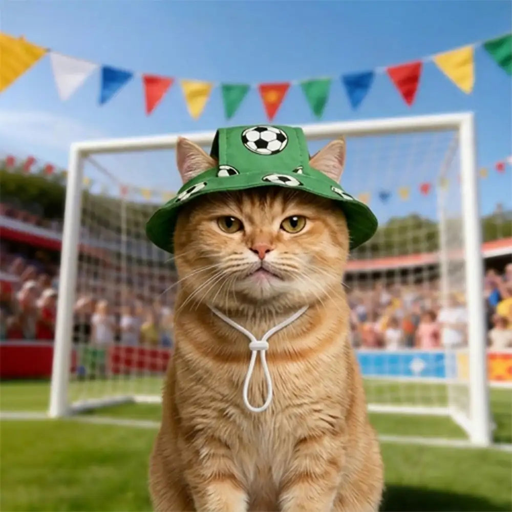 Football Pattern Pet Hat - Dog Apparel detail view 4 | Petix pet supplies for dogs and cats