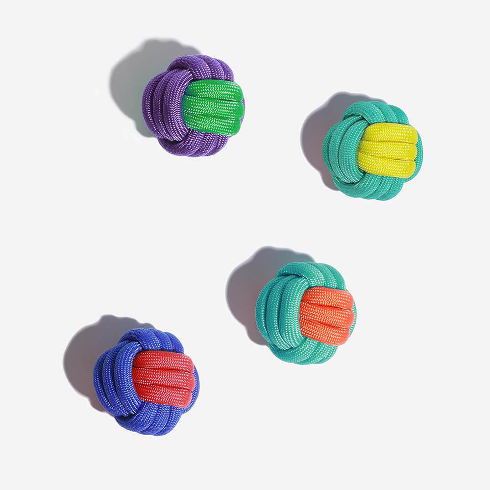 Knots Ball Throwing Dog Toys - Color Clash - Dog Toys detail view 3 | Petix pet supplies for dogs and cats