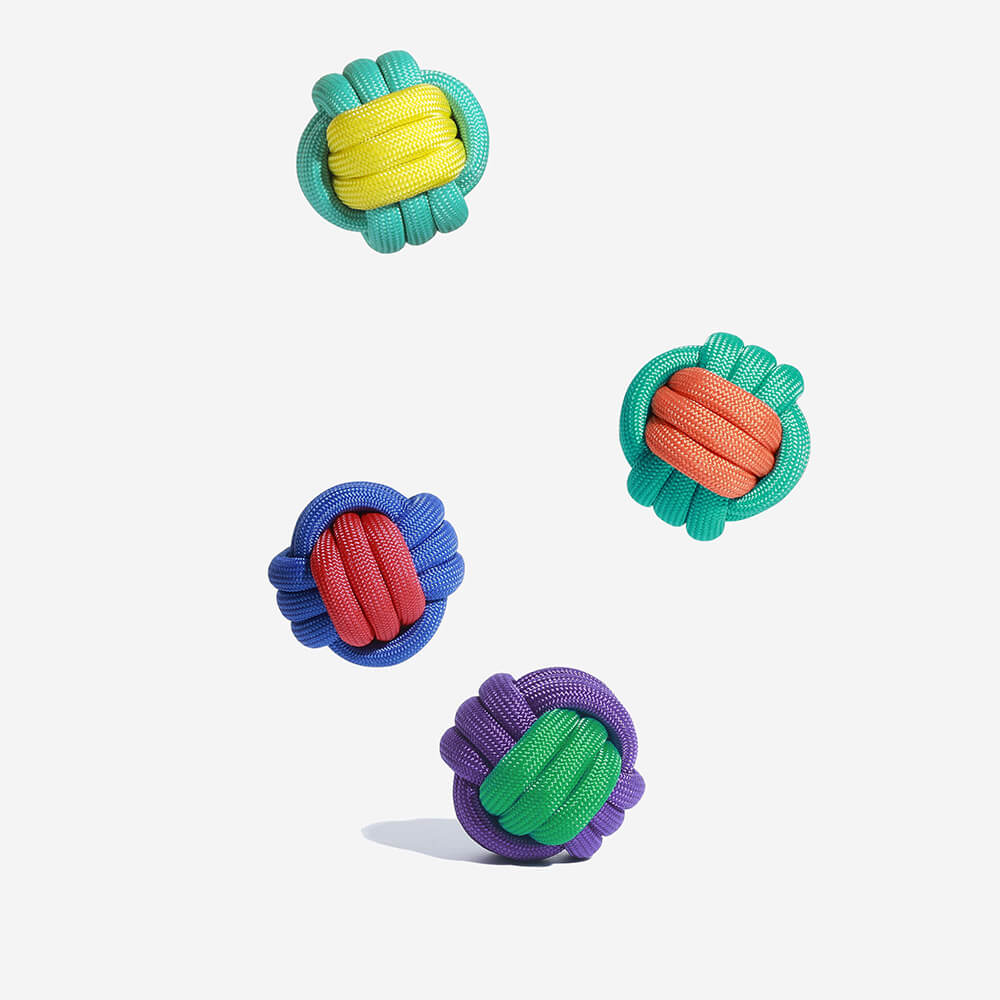 Knots Ball Throwing Dog Toys - Color Clash - Dog Toys detail view 4 | Petix pet supplies for dogs and cats